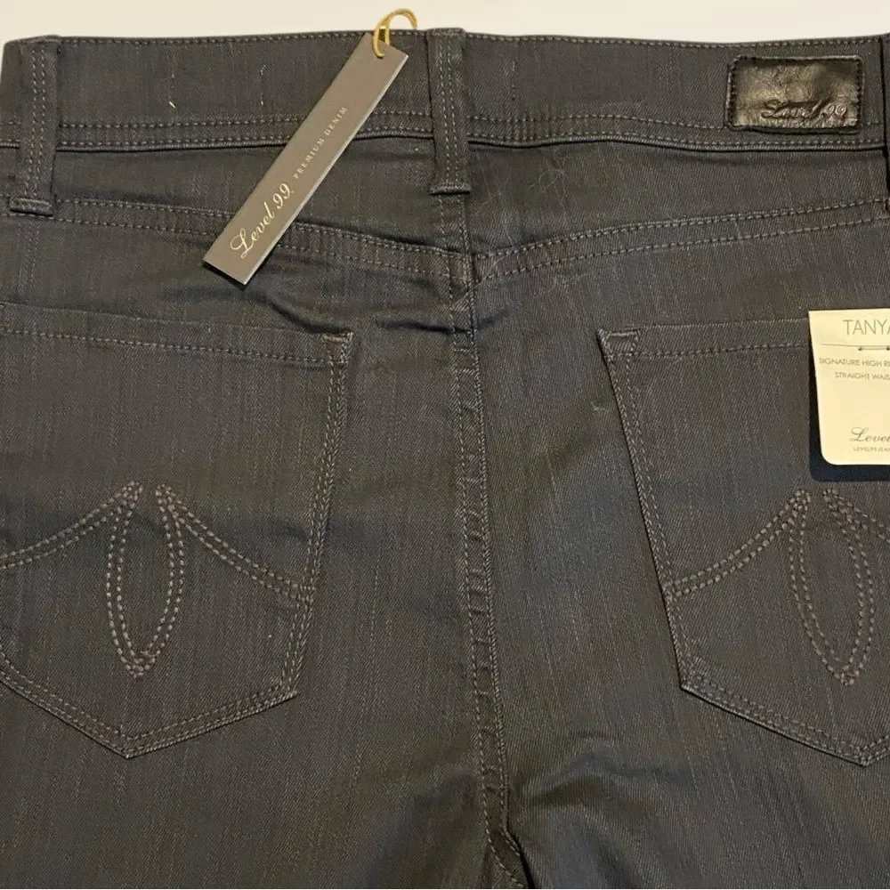 Level 99 Tanya High Rise Skinny Jeans | dark grey stretch jeans NWT size 28 - Picture 11 of 12